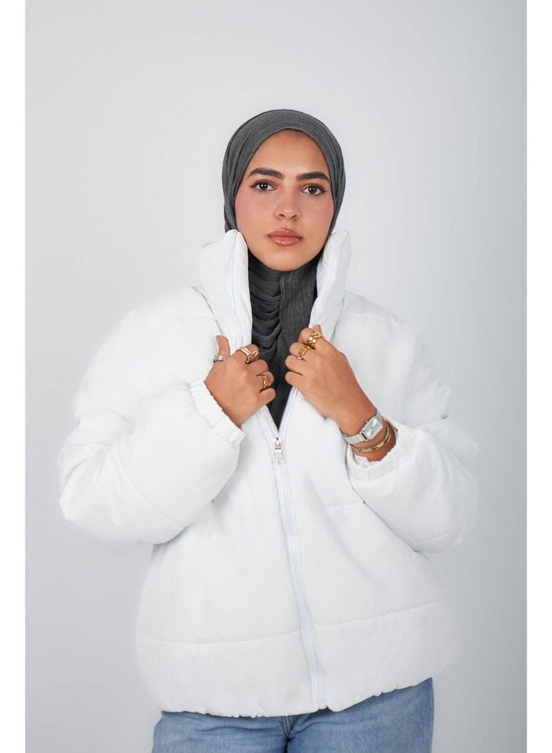 White Puff Jacket - Image 2